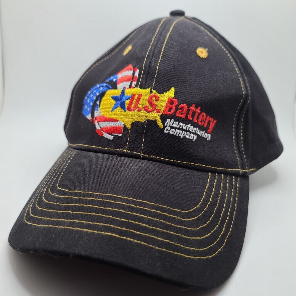 HatterasHats Black US Battery Patriotic Manufacturing Company Adjustable Hat Cap